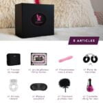 Description de la Love Box incluant le nombre total d'articles contenus et leur désignation.