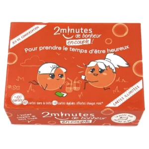 La boîte orange est fermée, avec une image présentant le jeu à l'intérieur.