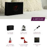 Description de la Love Box incluant le nombre total d'articles contenus et leur désignation.